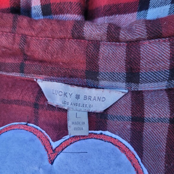 Lace Heart UPCYCLED Flannel | Large - Picture 5 of 6